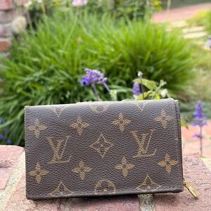 Louis Vuitton Monogram Compact Wallet 1986 France Authentic